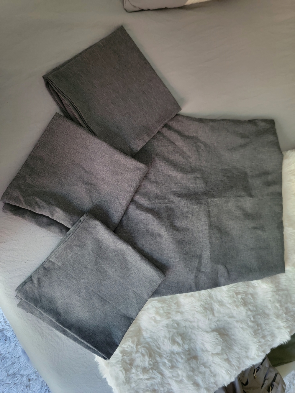 Neutral Charcoal Gray Pillow Covers 17" X 17" NWOT!
